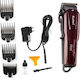 Kemei Professional Rechargeable Hair Clipper Burgundy / Black KM-2600