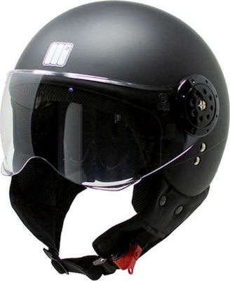 Motocubo Jeko Jet Helmet Black Matt M3H611MB