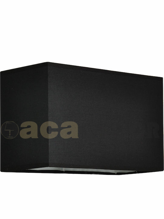 Aca Τετράγωνο Καπέλο Φωτιστικού Μαύρο με Πλάτος 20cm