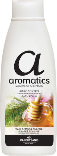 Papoutsanis Aromatics Κρεμώδες Αφρόλουτρο με Μέλι & Άρωμα Μέλι, Κρίνο & Κέδρο 650ml