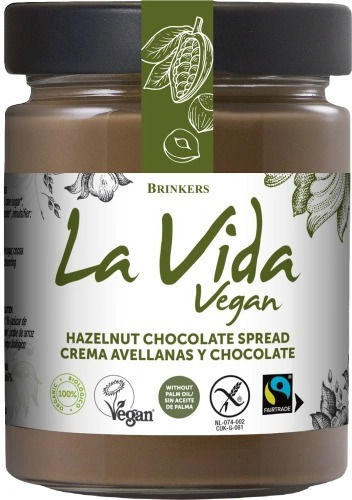 Brinkers Organic Praline tartinabile La Vida Vegan Tartinabilă cu Ciocolată și alune 270gr