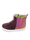 Anatomical Leather Kids Boots with Zipper Fuchsia