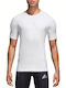 adidas Alphaskin Sport Herren Thermo Kurzarmshirt Kompression Weiß