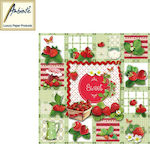 AMBIENTE MAPPETS 33x33cm SWEET STRAWBERRIES