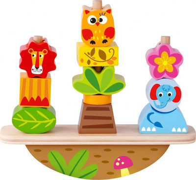 Tooky Toys Играчка за стек Ζωάκια Ισορροπίας от Дърво за 18++ Месеца