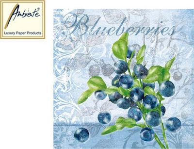 AMB NAPKINS 33X33 BLUEBERRIES