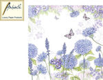 AMB NAPKINS 33X33 PURPLE WILDFLOWERS