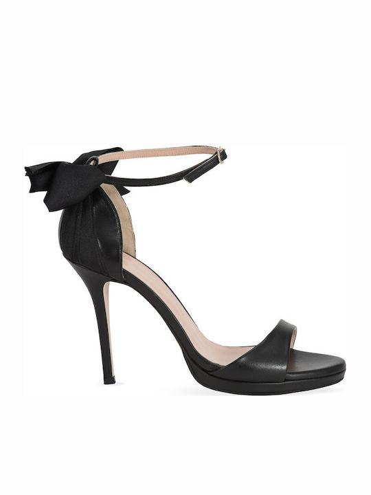 Mourtzi Leather Women's Sandals Black 10/1008B50