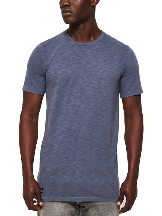 Superdry Dry Originals Longline Ανδρικό T-shirt Μπλε Μονόχρωμο