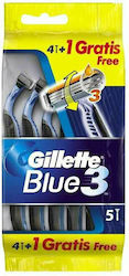 Gillette Blue3 Disposable Razors with 3 Blades & Lubricating Tape for Sensitive Skin 6pcs