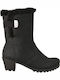 Damenstiefel mit Pelz Schwarz Y8079-00
