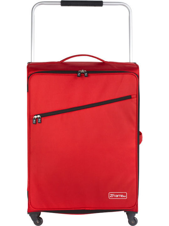 Zframe SHS222837RED Kabinenreisekoffer Weichschalen Rot mit 4 Räder Höhe 55cm