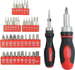 Dekton DT65235 Screwdriver Ratchet with Interchangeable Tips