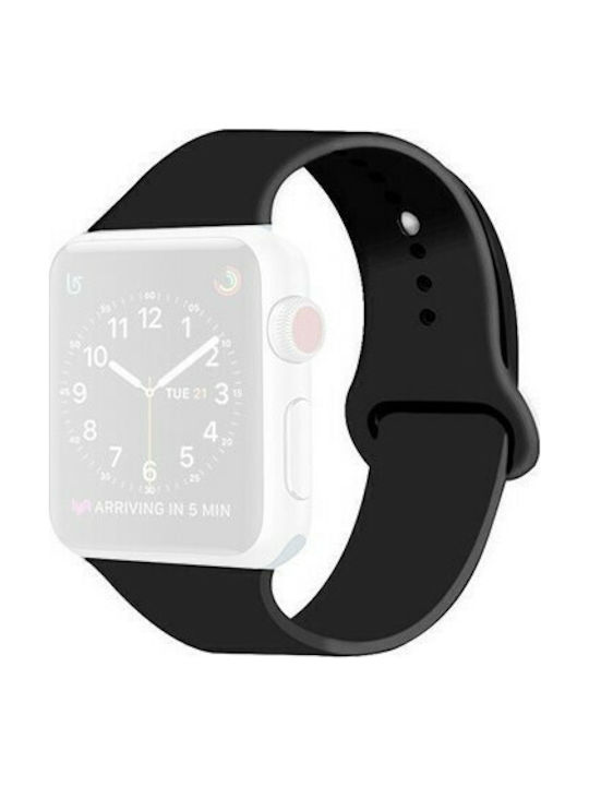 Λουράκι Σιλικόνης Bikson Μαύρο (Apple Watch 42mm)
