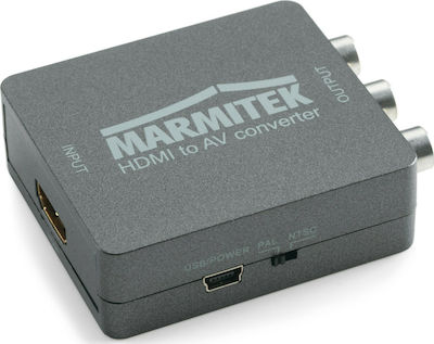 Marmitek Connect HA13 Konverter HDMI weiblich zu RCA weiblich Silber