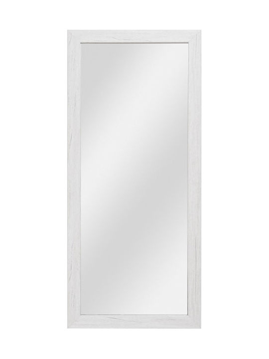 Matis Καθρέπτης Τοίχου Ολόσωμος με Λευκό Ξύλινο Πλαίσιο 113x50cm