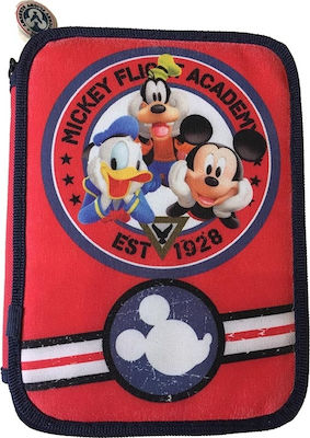 Paxos Mickey Mouse Federmäppchen Voll mit 2 Fächern Rot