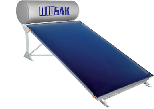 ILIOsak Low Încălzitor solar de apă 200 litri Sticlă Dublă acțiune cu colector de 3 metri pătrați Încălzitoare solare de apă