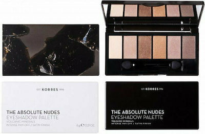 Korres Volcanic Minerals Eye Shadow Palette Pressed Powder The Absolute Nudes 6gr