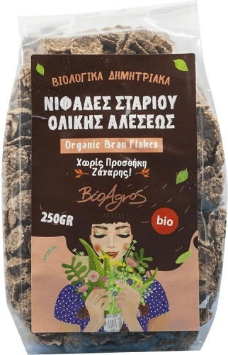 Βιο Αγρός Νιφάδες Σίτου Ολικής Άλεσης 250gr