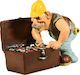 SP Souliotis Decorative Statuette Made of Plastic Worker Toolbox 14x9x8cm