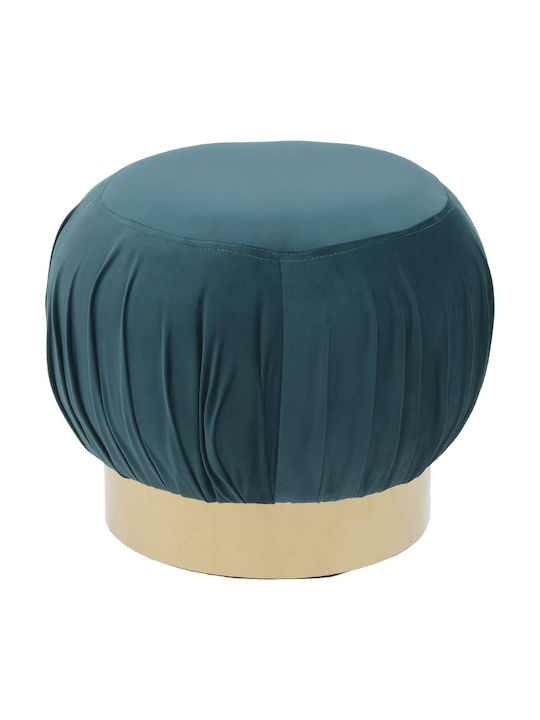 Stool For Living Room Upholstered with Velvet Green 45x45x37cm