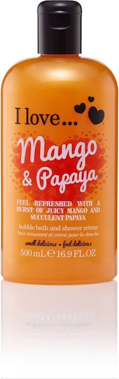I Love Cosmetics I Love Mango & Papaya Κρεμώδες Αφρόλουτρο & Άρωμα Τροπικά Φρούτα 500ml