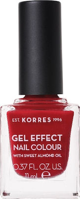 Korres Gel Effect Gloss Βερνίκι Νυχιών Μακράς Διαρκείας 56 Celebration Red 11ml