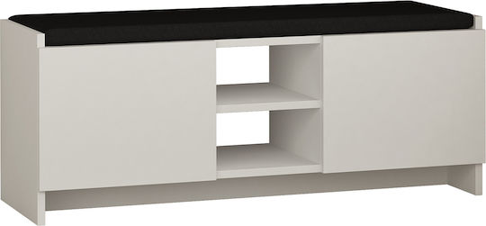 Zulla Wooden Shoe Organizer with 2 Shelves White 110x37x43cm