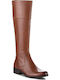 Caprice Anatomic Leather Riding Boots with Zipper Brown 9-25525-21 303