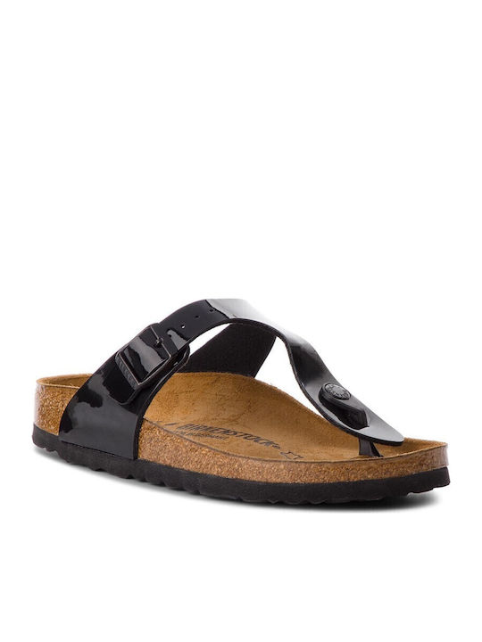 Gizeh Women's Flat Sandals Anatomic in Black Color Narrow Fit