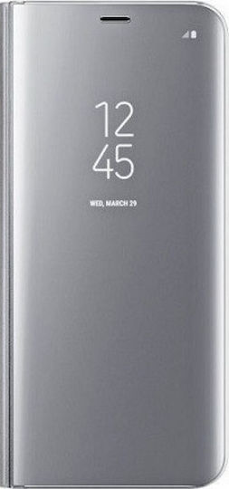 Hurtel Clear View Book Plastic Silver (Galaxy S9)