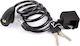 Autoline Huate Bicycle Cable Lock with Key Black