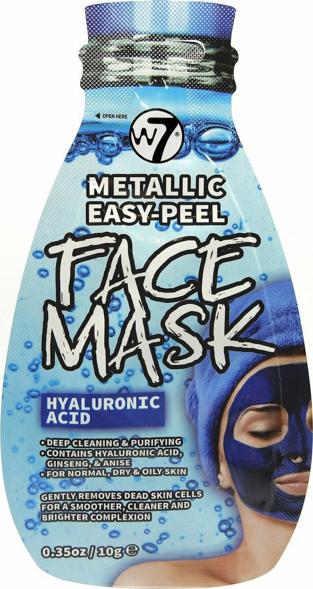 W7 Cosmetics Metallic Easypeel Hyaluronic Acid Face Mask 10gr Skroutz.gr
