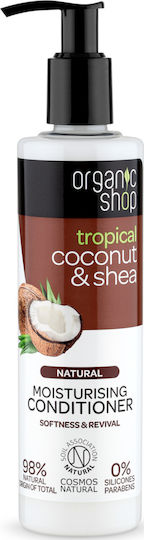 Natura Siberica Organic Shop , Organic Coconut & Shea Conditioner Ενυδάτωσης για Όλους τους Τύπους Μαλλιών 280ml