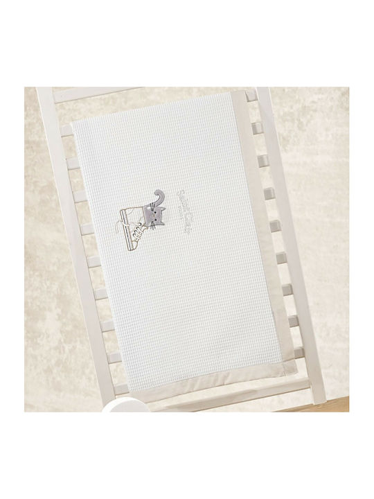 Saint Clair Κουβέρτα Κούνιας Max Πικέ Λευκή 110x150εκ.