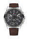 Tommy Hilfiger Decker Uhr Chronograph Batterie mit Braun Lederarmband