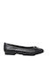 Jana Synthetic Leather Ballerinas Black