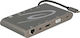 DeLock USB-C Docking Station με HDMI/DisplayPort 4K PD Ethernet και συνδεση 2 Οθονών Ασημί (87297)