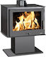 Syrios Knossos Steel Wood Stove 19kW Grey