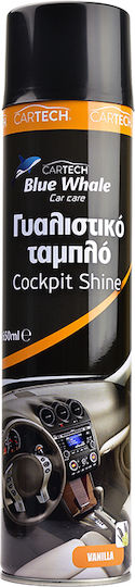 Cartech Blue Whale Dashboard Polish Vanilla Cleaning and Polishing Spray for Car Dashboard with Aroma Vanilla 650ml
