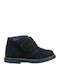 Suede Kinderstiefeletten mit Klettverschluss Marineblau