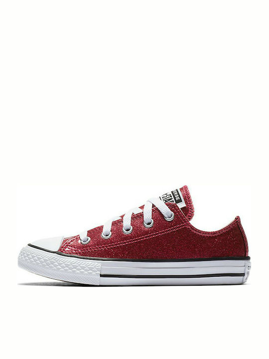 Converse Kinder-Sneaker Chuck Taylor Low Glitter Burgundisch