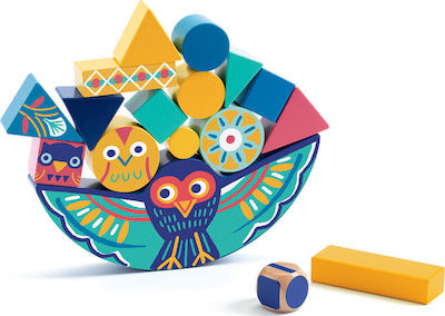 Djeco Stacking Toy Παιχνίδι Ισορροπίας Κουκουβάγια made of Wood for 18++ Months