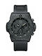 Luminox XS. Battery Chronograph Watch with Rubber Strap Black