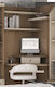 Paros 4 Kids Desk with Library made of Solid Wood Brown 90x90cm