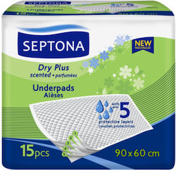 Septona Dry Plus cu Aromă Pernute de incontinență & 5 Saltele de protecție 60x90cm 15buc