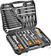 Neo Tools Ратчетни и гнездови гарнитури 1\2" & 1\4" & 3\8" 126бр