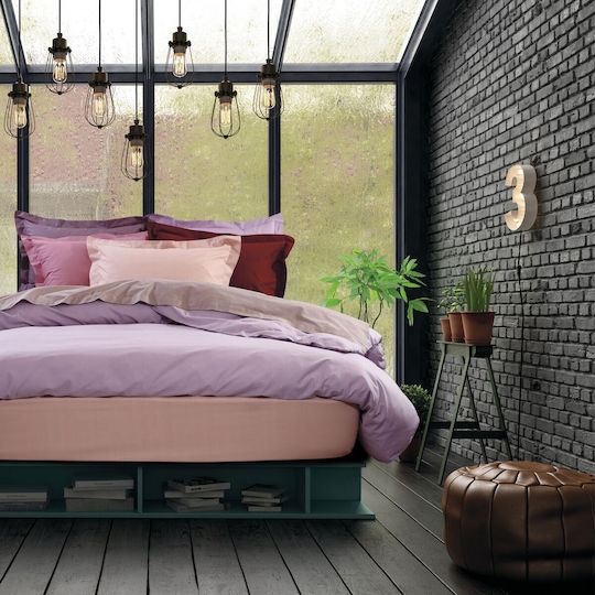 Das Home Best 1010 Σεντόνι Υπέρδιπλο 230x260εκ. Μωβ