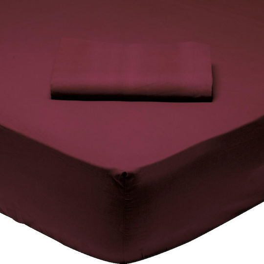 Das Home Super dublu 170x200+35cm cu Elastic Best 1014 Burgundy Das Home Super dublu 170x200+35cm cu Elastic Best 1014 Burgundy